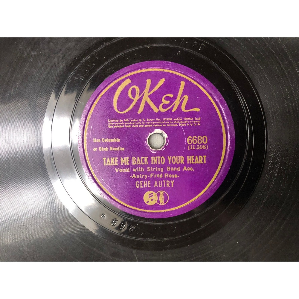 Okeh 6680 78 RPM Gene Autry Tweedle-O-Twill/Take Me‎ Back Into Your Heart